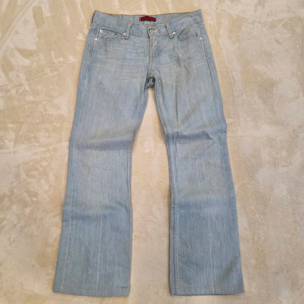 Vintage Levi's Eve 557 Square Cut Straight Jeans Light Wash 32x31 Flawed Stains